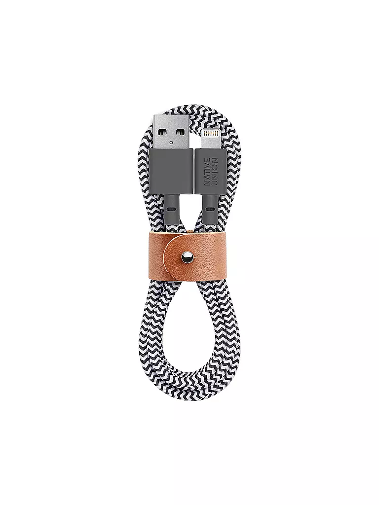 NATIVE UNION | Ladekabel - Belt Cable 120cm (Zebra) | bunt