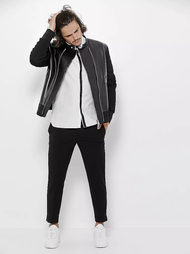 NEIL BARRETT | Lederjacke | schwarz