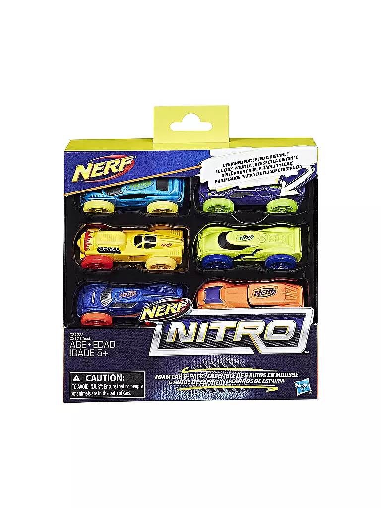 NERF | Nerf Nitro Soft Racer 6er Pack | keine Farbe