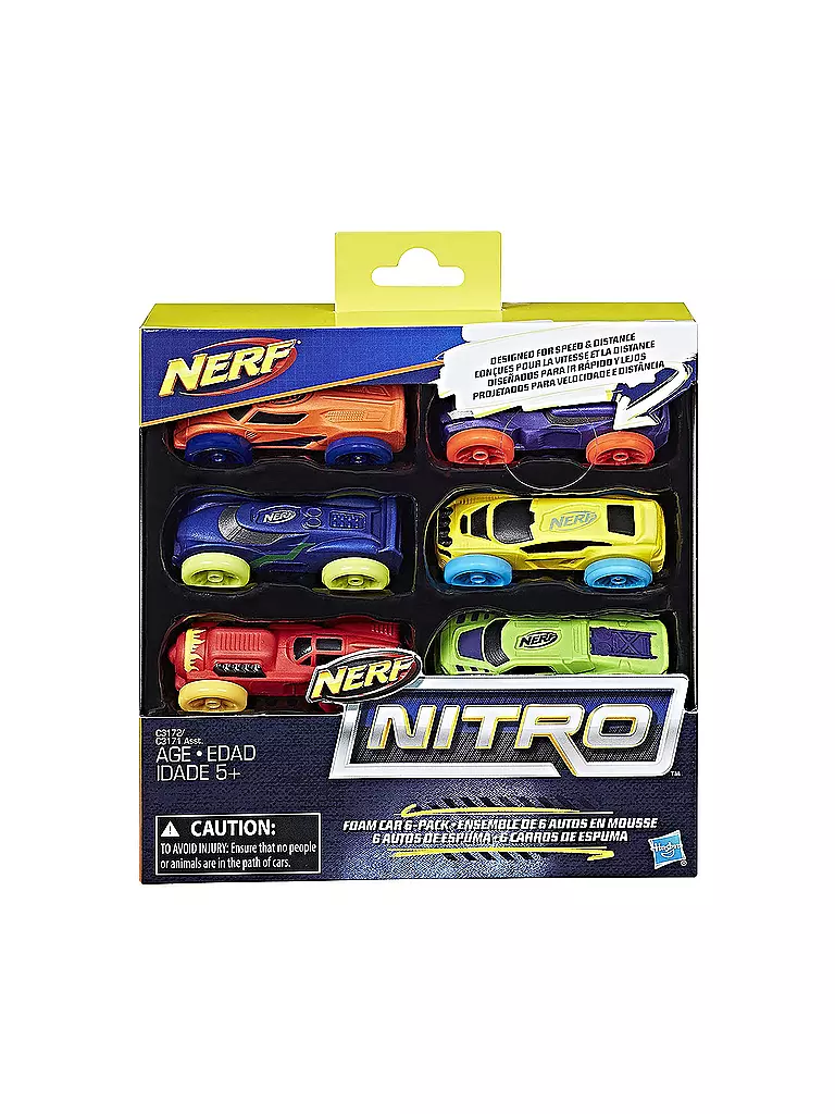 NERF | Nerf Nitro Soft Racer 6er Pack | keine Farbe