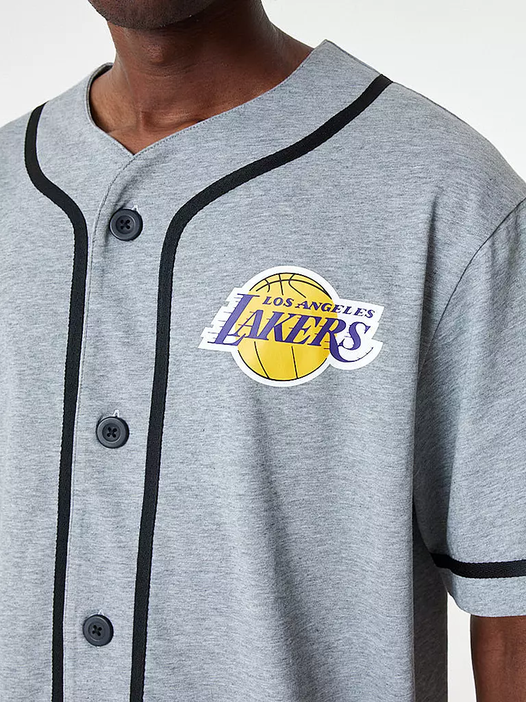 NEW ERA | T-Shirt NBA BASEBALL JERSEY | hellgrau