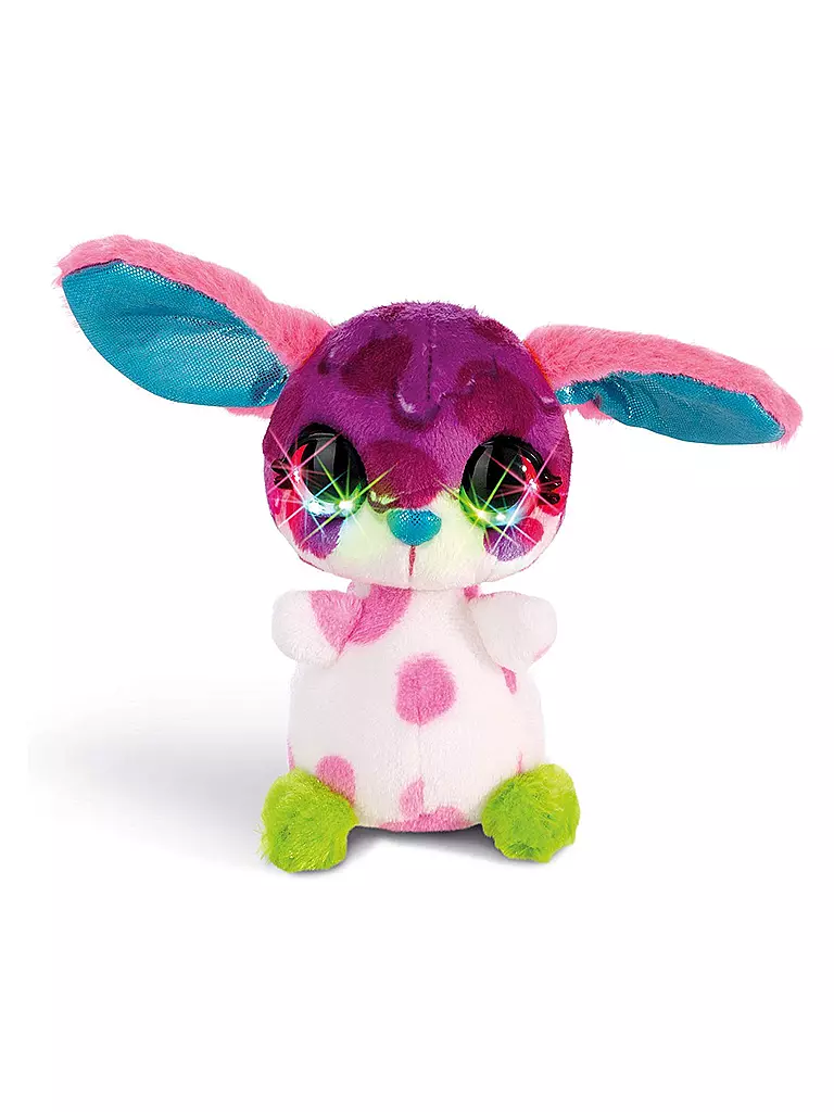 NICI | Flashies Kuscheltier Hund Bluffy mit LED-Augen | transparent