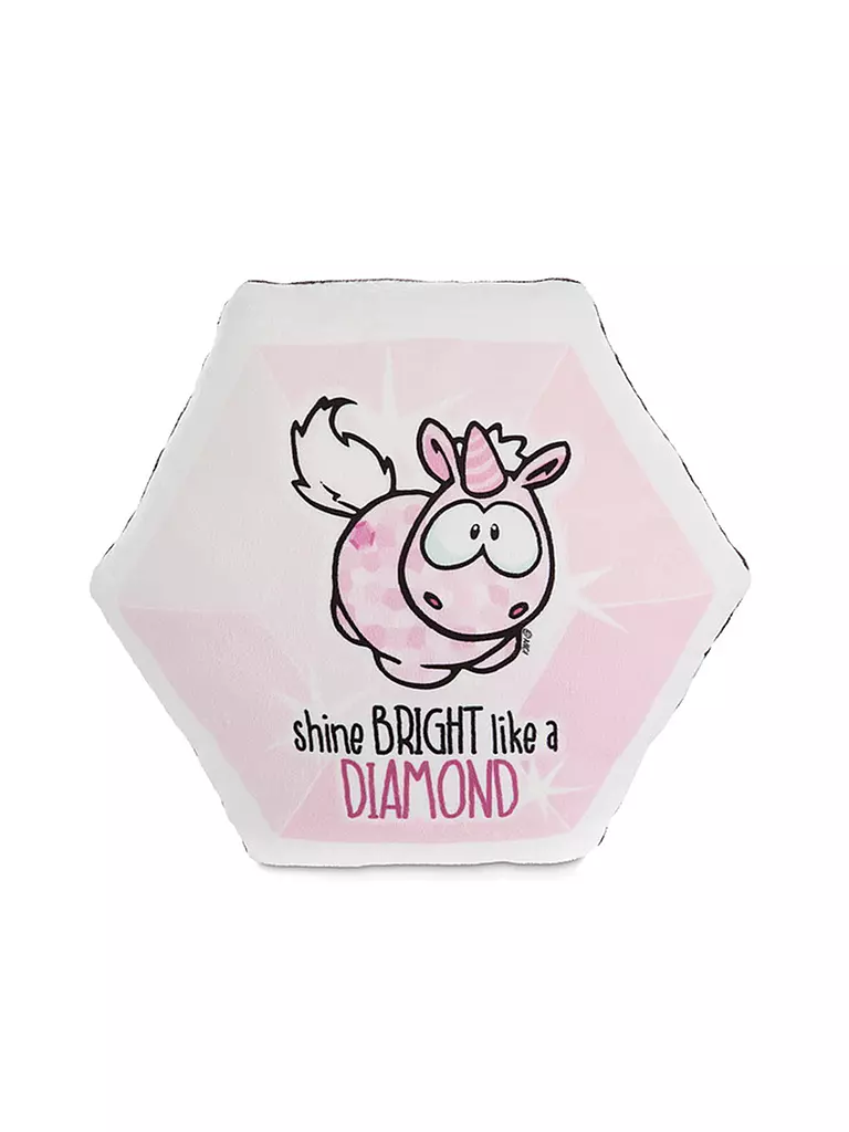 NICI | Kissen diamantförmig Einhorn Pink Diamond 30x25cm | rosa