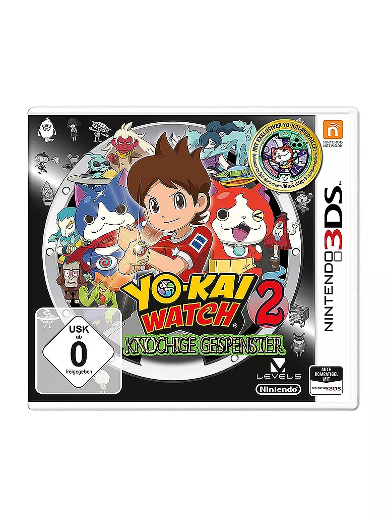 NINTENDO 3DS | Yo-Kai Watch 2 - Knochige Gespenster - Medaille  | transparent