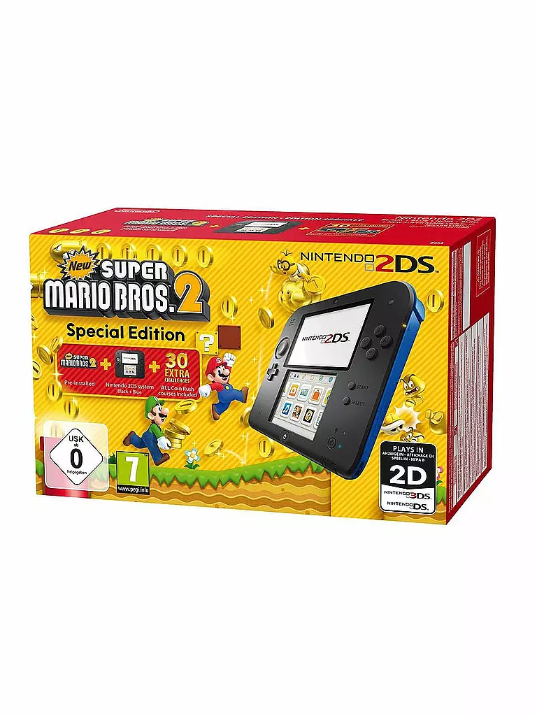 NINTENDO DS | 2DS Konsole inkl. New Super Mario Bros 2 | 
