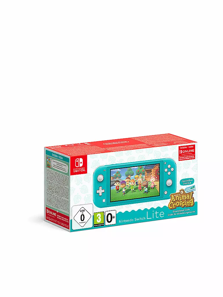 NINTENDO SWITCH | Lite Türkis & Animal Crossing -New Horizons-Edition | keine Farbe