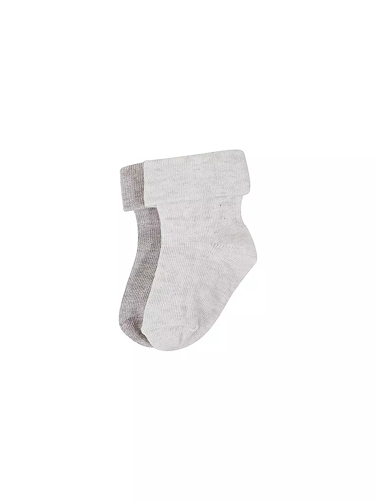 NOPPIES | Baby Socken 2er Pkg taupe mel | beige