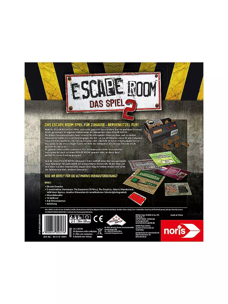 NORIS | Escape Room - Das Spiel 2 | keine Farbe