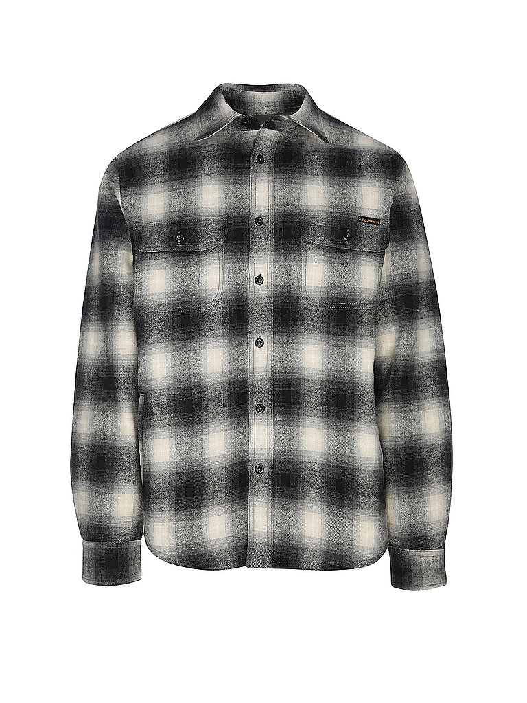 NUDIE JEANS Overshirt GLENN schwarz | M