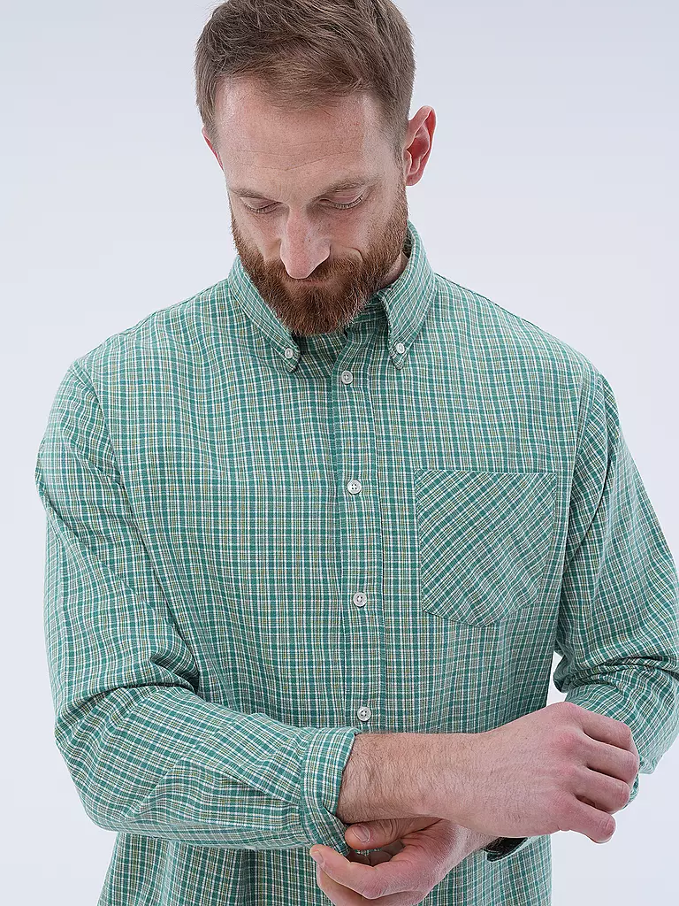 NUDIE JEANS | Hemd Regular Fit  | hellgrün
