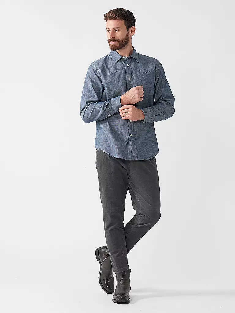 NUDIE JEANS | Hemd Regular Fit GEORGE CHAMBRAY | blau