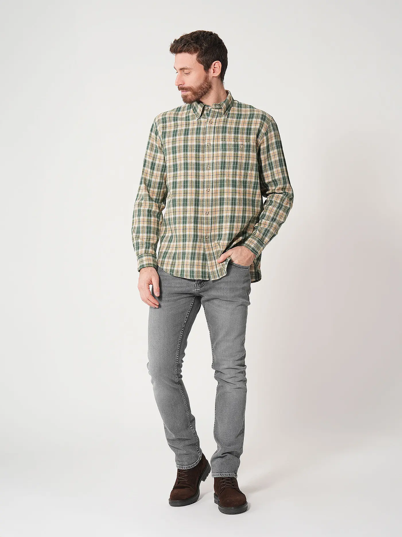 NUDIE JEANS | Hemd Regular Fit JULIAN FARMERS | dunkelgrün