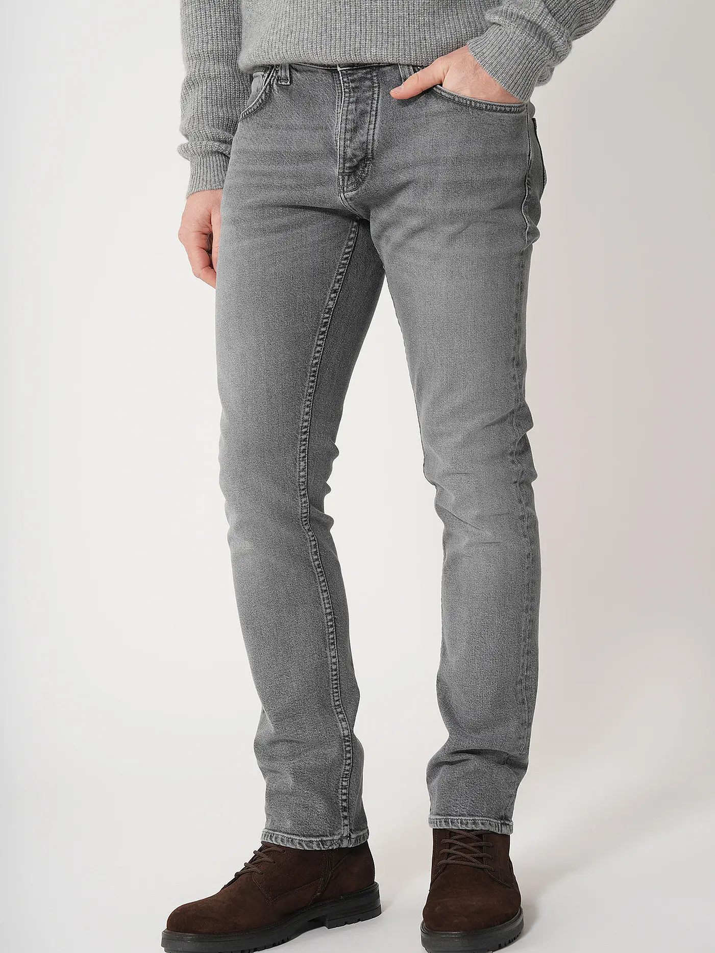 NUDIE JEANS | Jeans Slim Fit GRIM TIM GREY DAY | grau