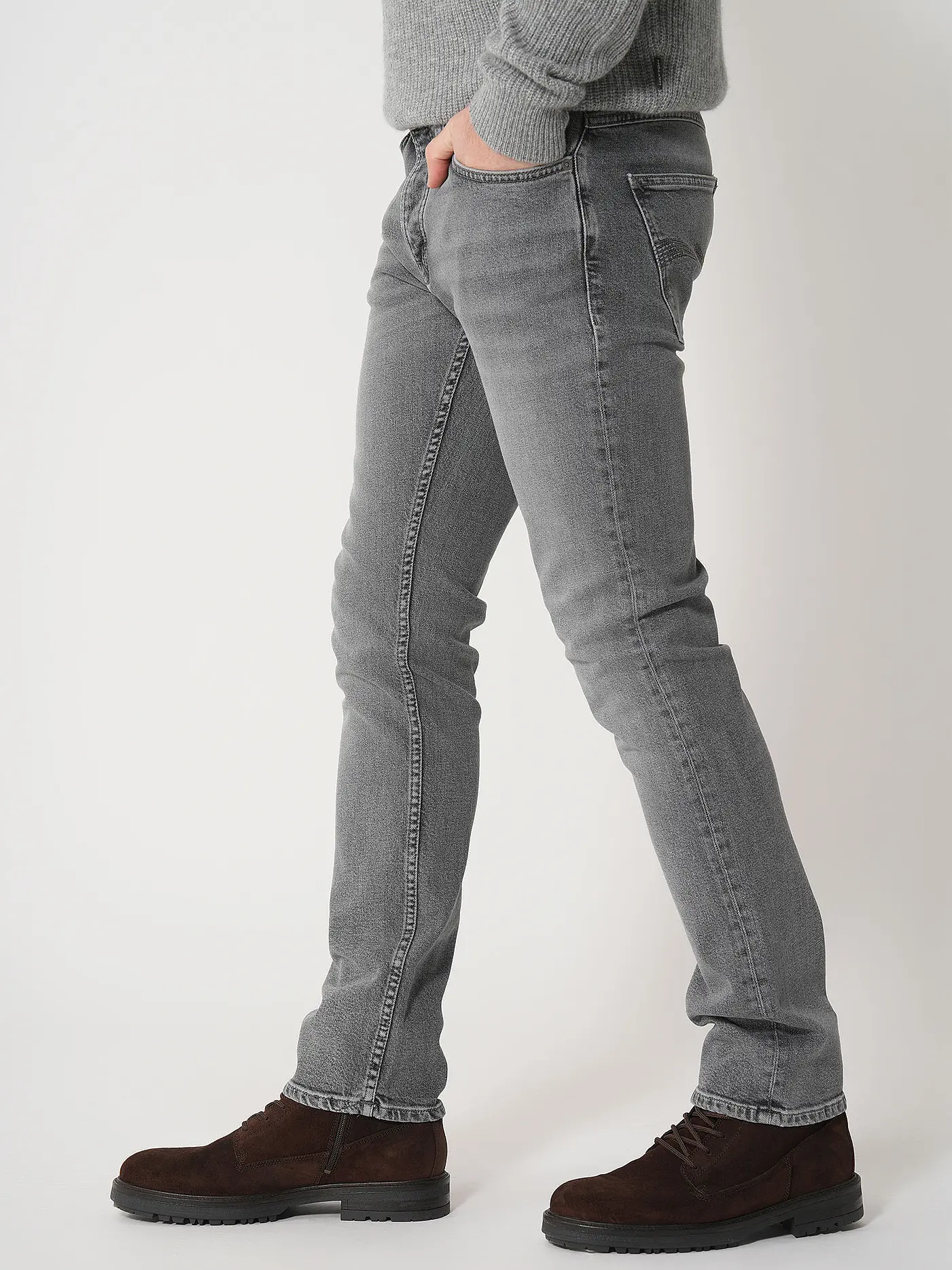 NUDIE JEANS | Jeans Slim Fit GRIM TIM GREY DAY | grau