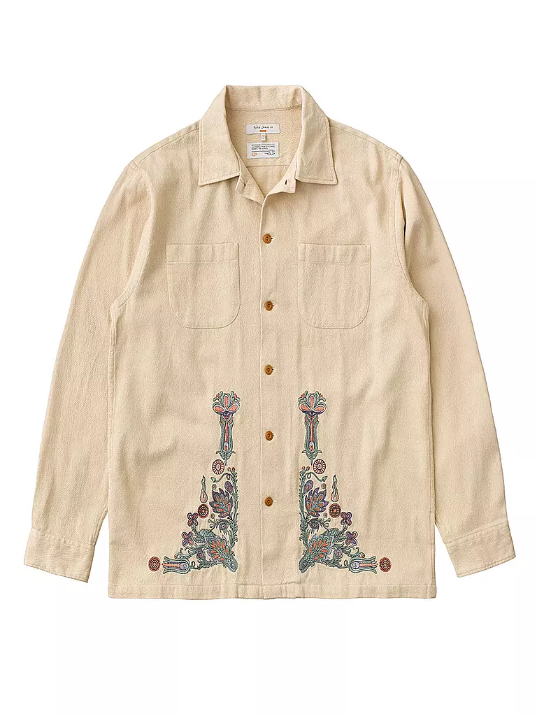 NUDIE JEANS | Overshirt VINCENT FLORAL | creme