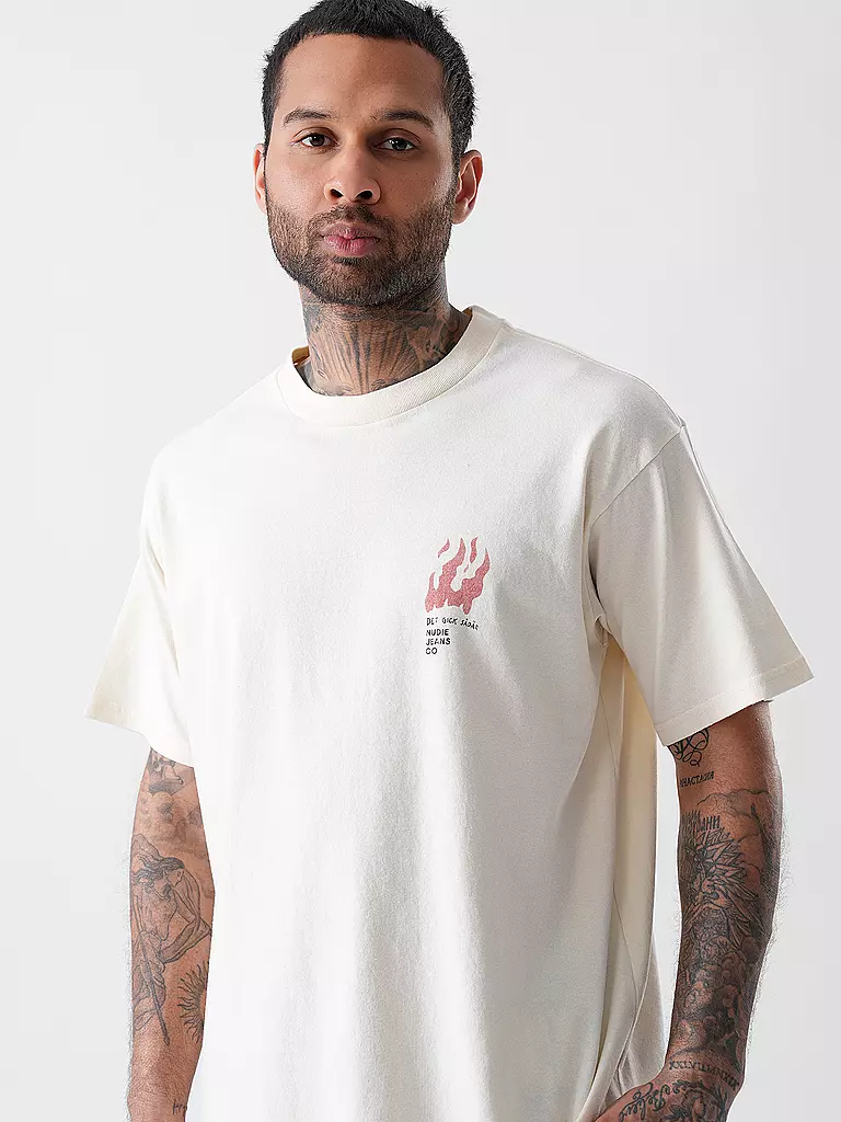 NUDIE JEANS | T-Shirt  | creme