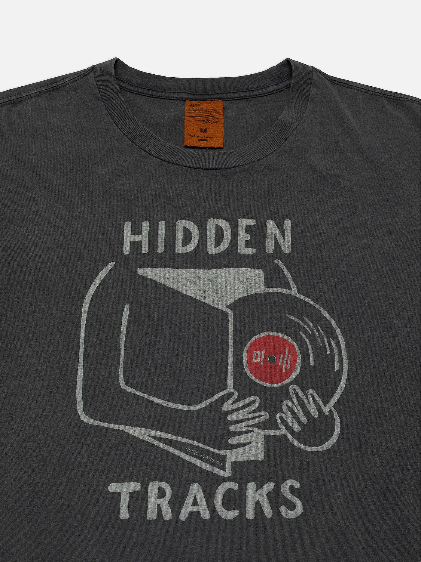 NUDIE JEANS | T-Shirt ROY HIDDEN TRACKS | grau
