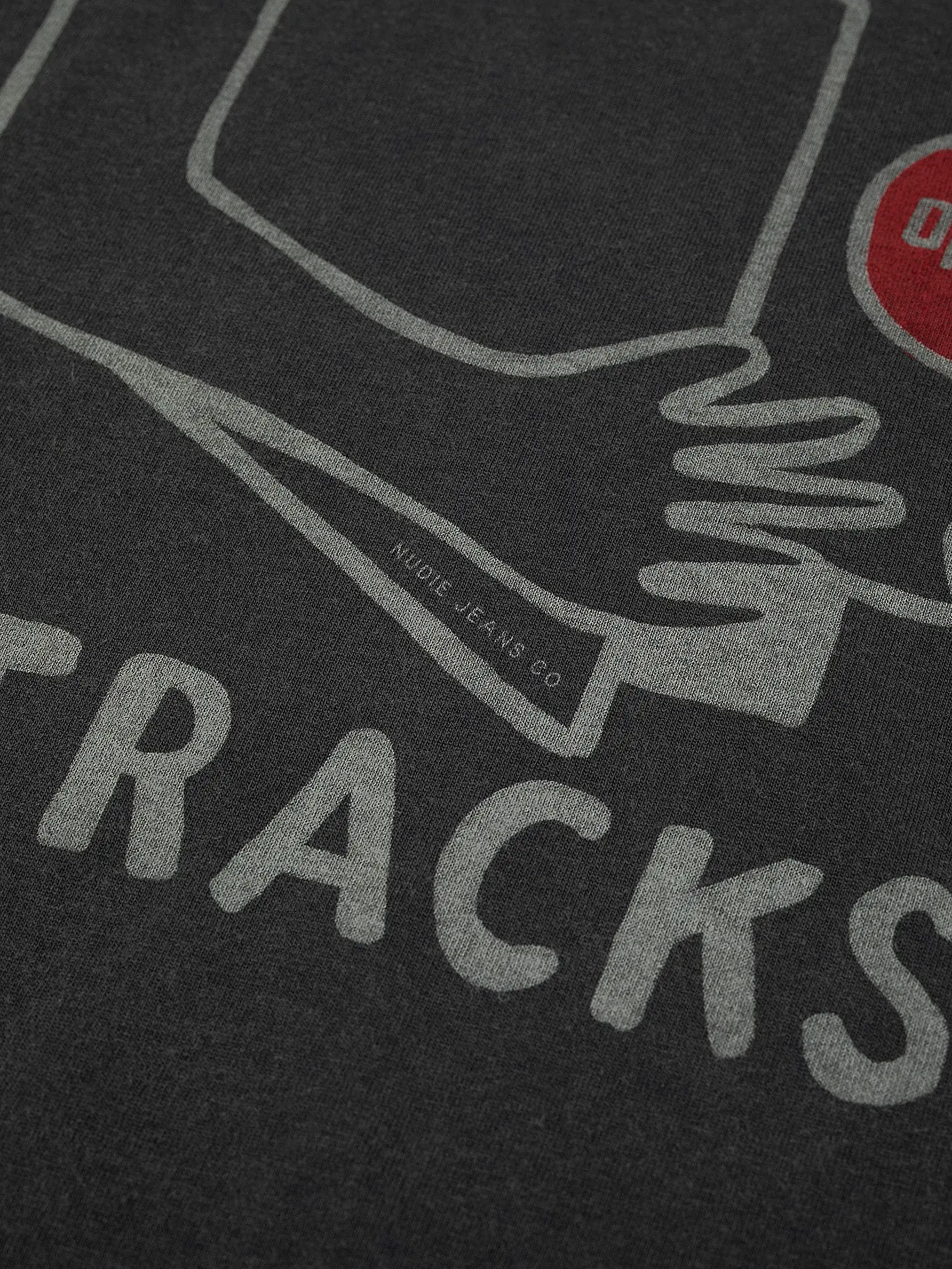 NUDIE JEANS | T-Shirt ROY HIDDEN TRACKS | grau