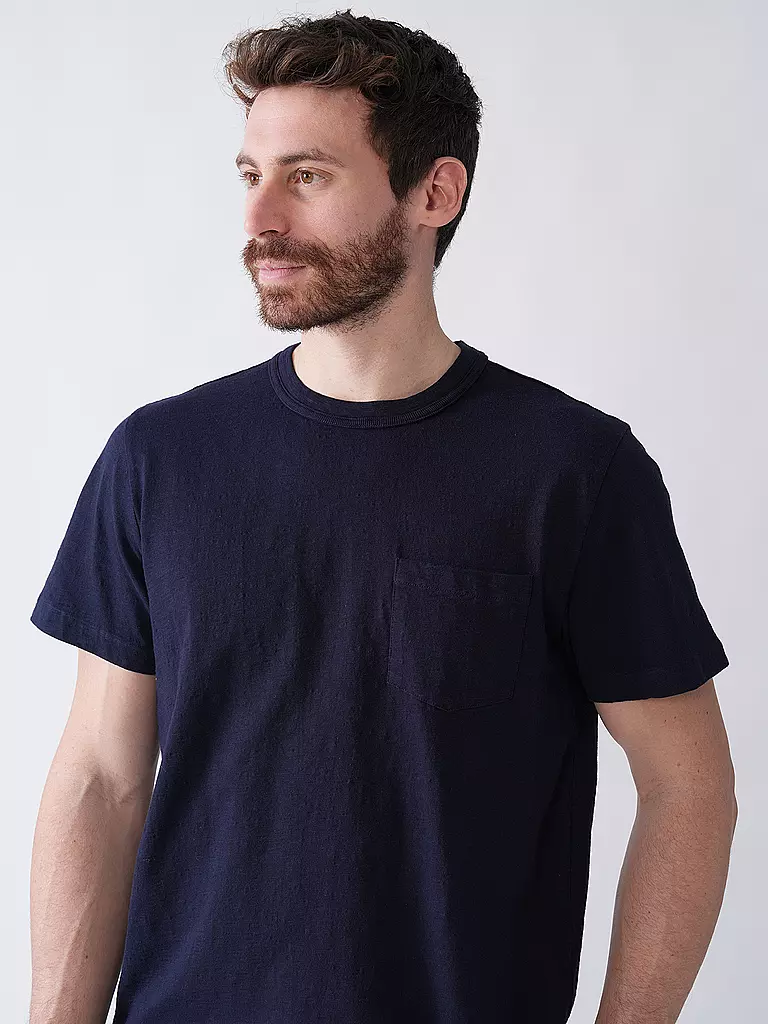 NUDIE JEANS | T-Shirt ROY | dunkelblau