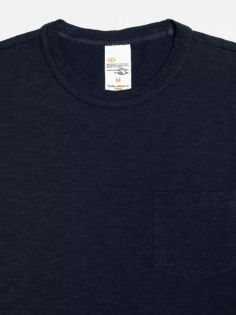 NUDIE JEANS | T-Shirt ROY | dunkelblau