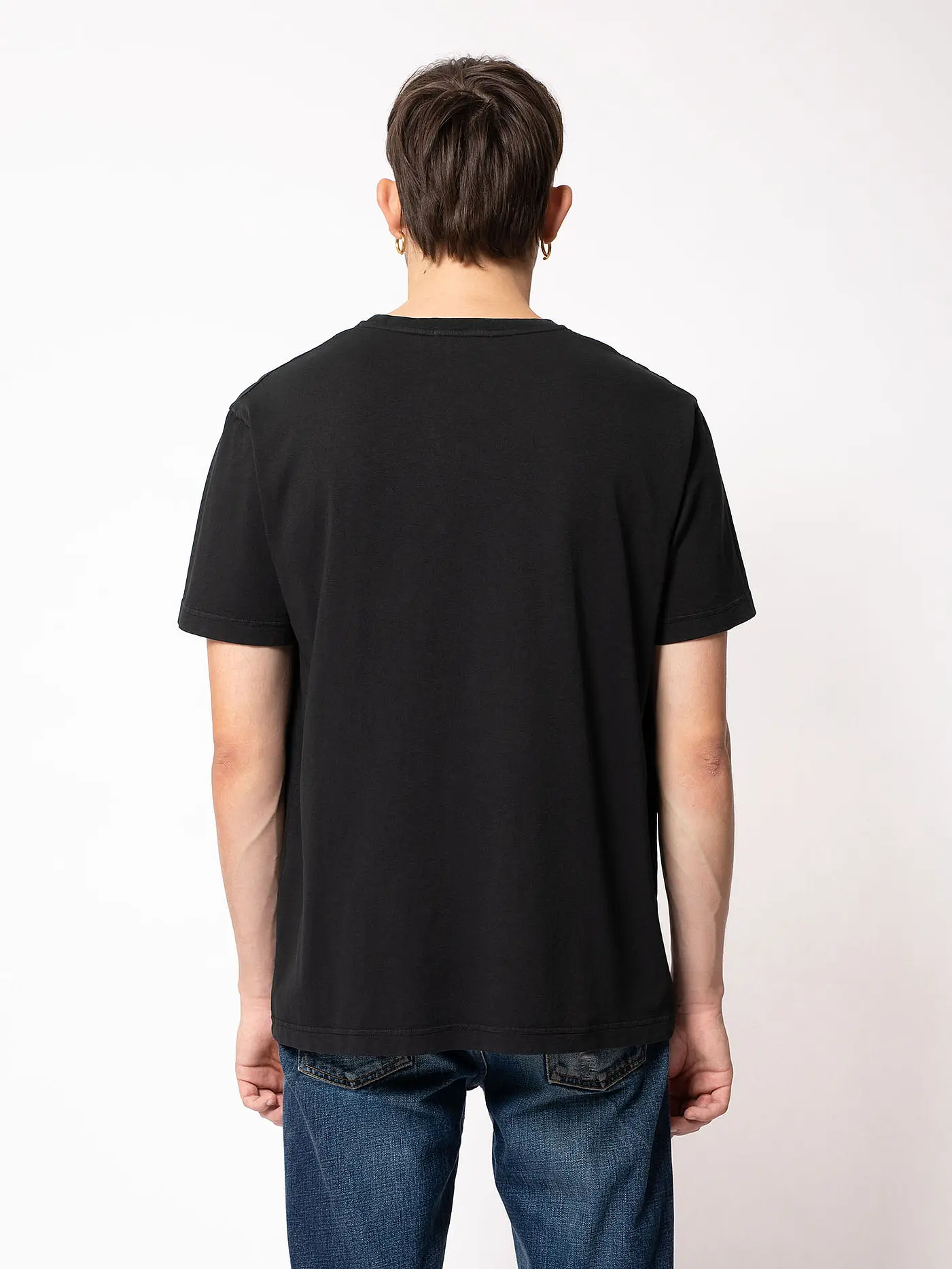 NUDIE JEANS | T-Shirt UNO EVERDAY  | schwarz
