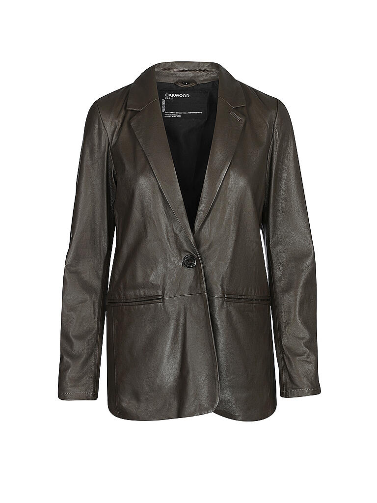 Oakwood Meg Leather Single Button Jacket Brown