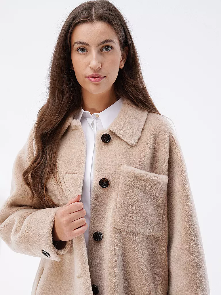 OAKWOOD | Wendejacke in Felloptik LILLY  | beige