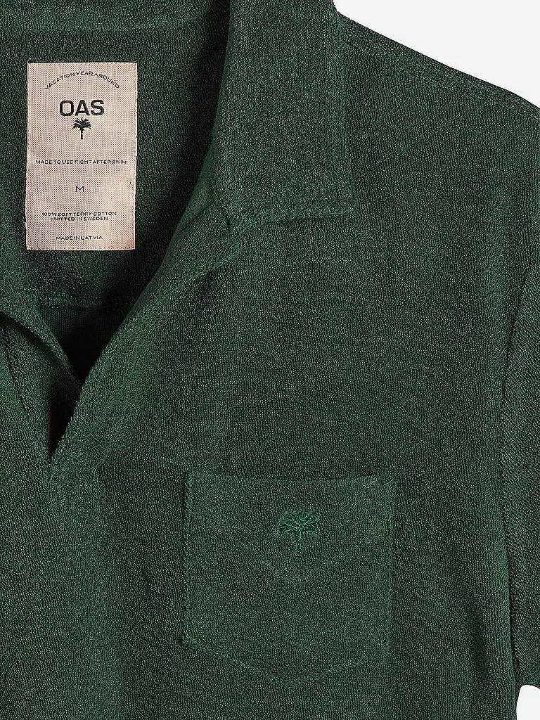 OAS | Frottee Poloshirt | olive