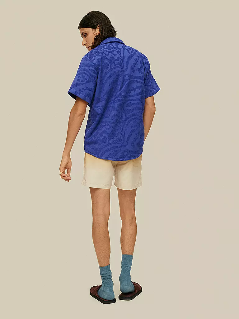 OAS | Frottee Poloshirt | blau