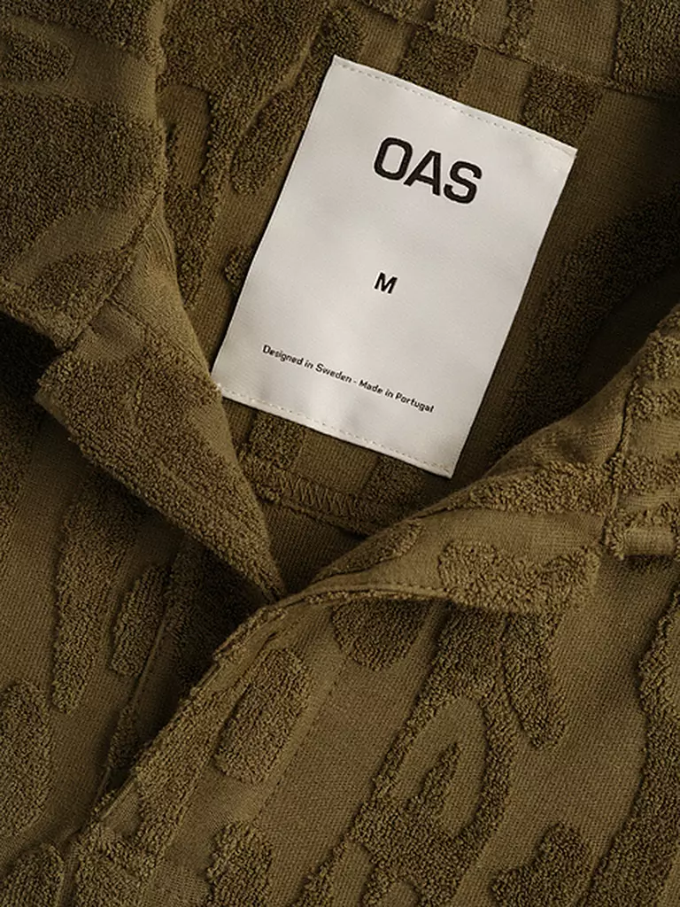 OAS | Frottee Poloshirt | olive