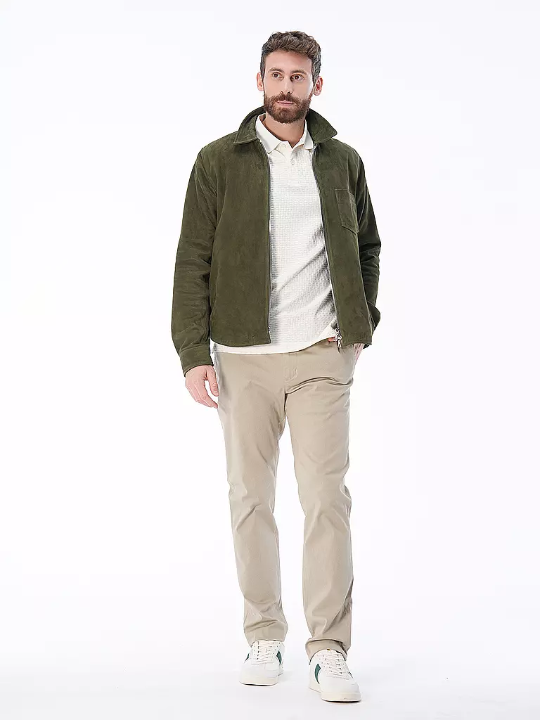 OFFICINE GENERALE | Lederjacke SID | olive