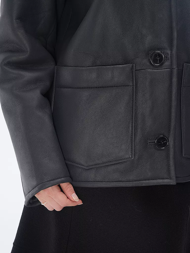 OFFICINE GENERALE | Shearlingjacke  LAURENCE | grau