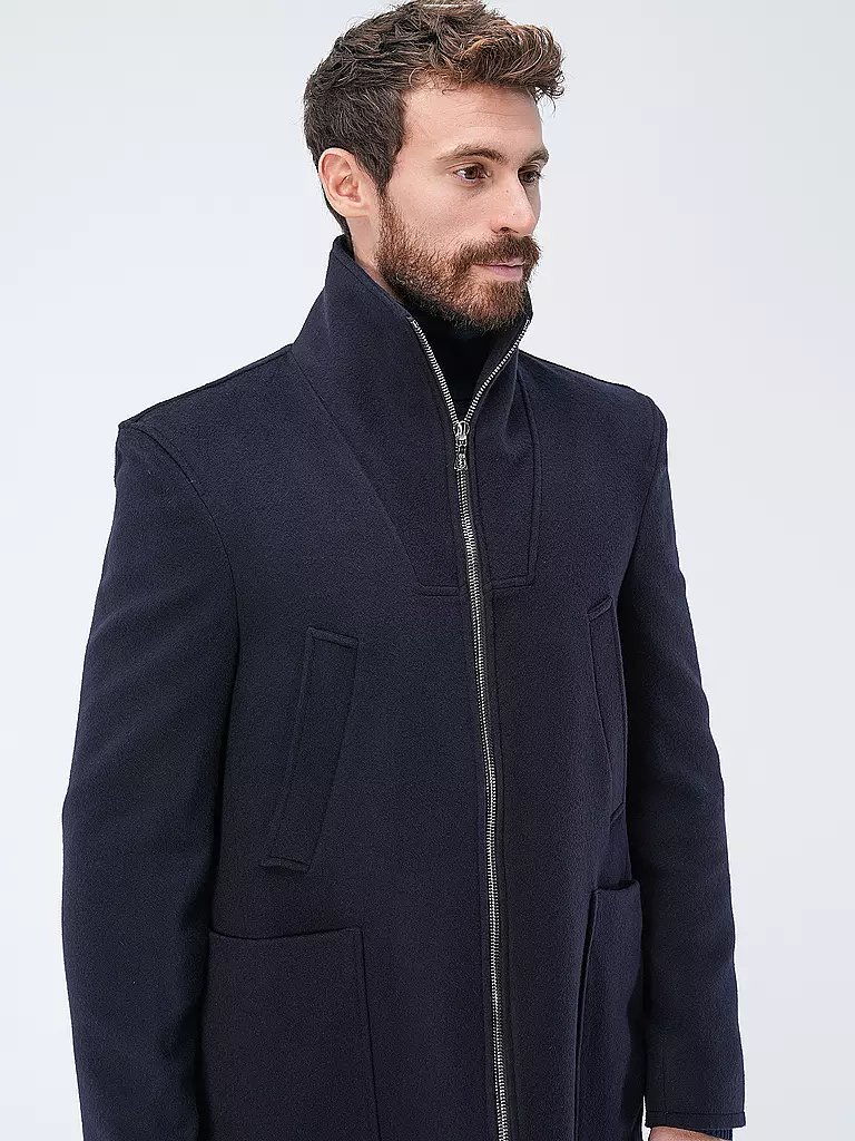 OFFICINE GENERALE | Wollmantel PHILIP MOCKNECK | dunkelblau