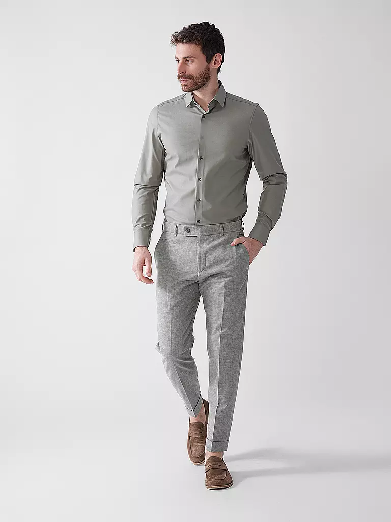OLYMP LEVEL FIVE | Hemd Body Fit  | olive