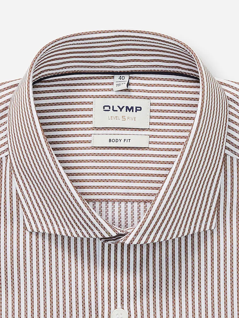OLYMP LEVEL FIVE | Hemd Slim Fit  | hellbraun