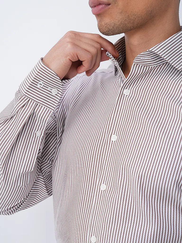 OLYMP LEVEL FIVE | Hemd Slim Fit  | Hellbraun