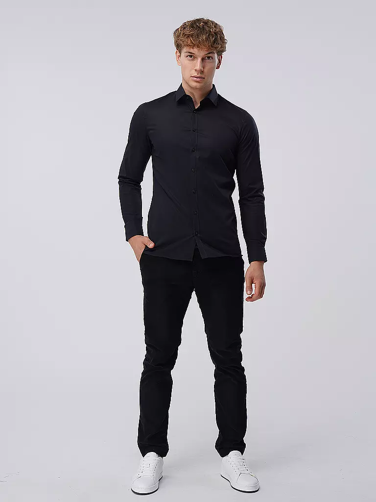 OLYMP NO.6 | Business Hemd Super Slim | schwarz