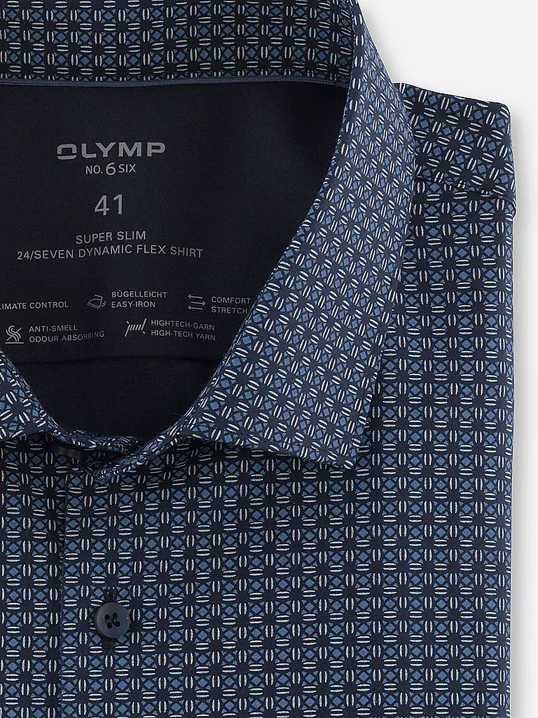 OLYMP NO.6 | Hemd Extra Slim Fit | dunkelblau