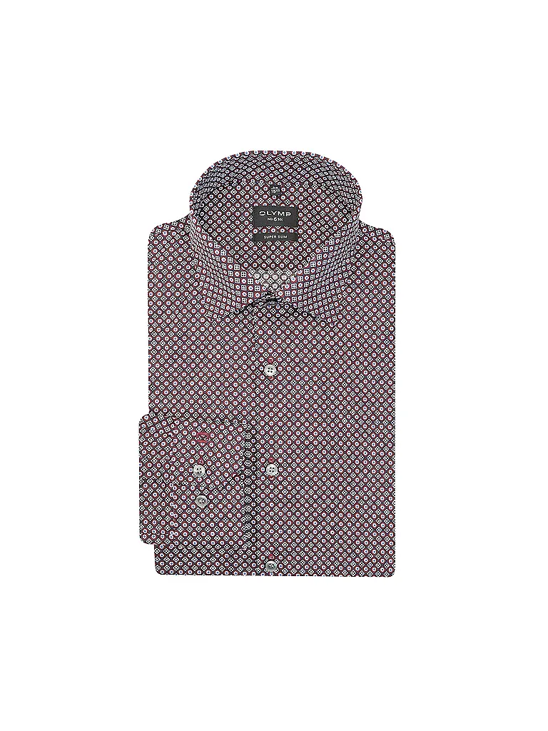 OLYMP NO.6 | Hemd Slim Fit  | dunkelrot