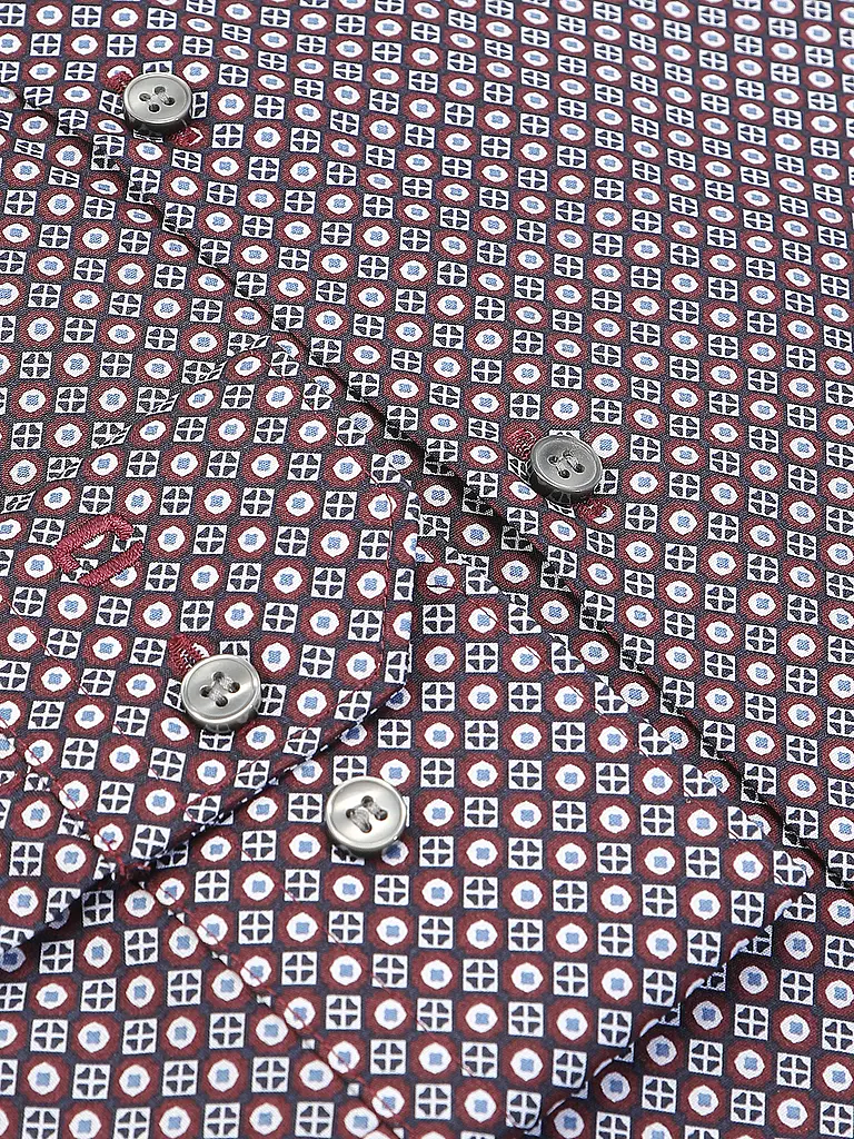 OLYMP NO.6 | Hemd Slim Fit  | dunkelrot