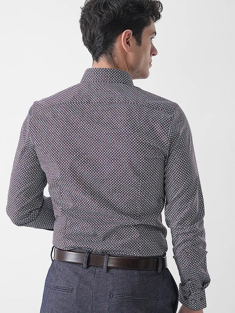 OLYMP NO.6 | Hemd Slim Fit  | dunkelrot