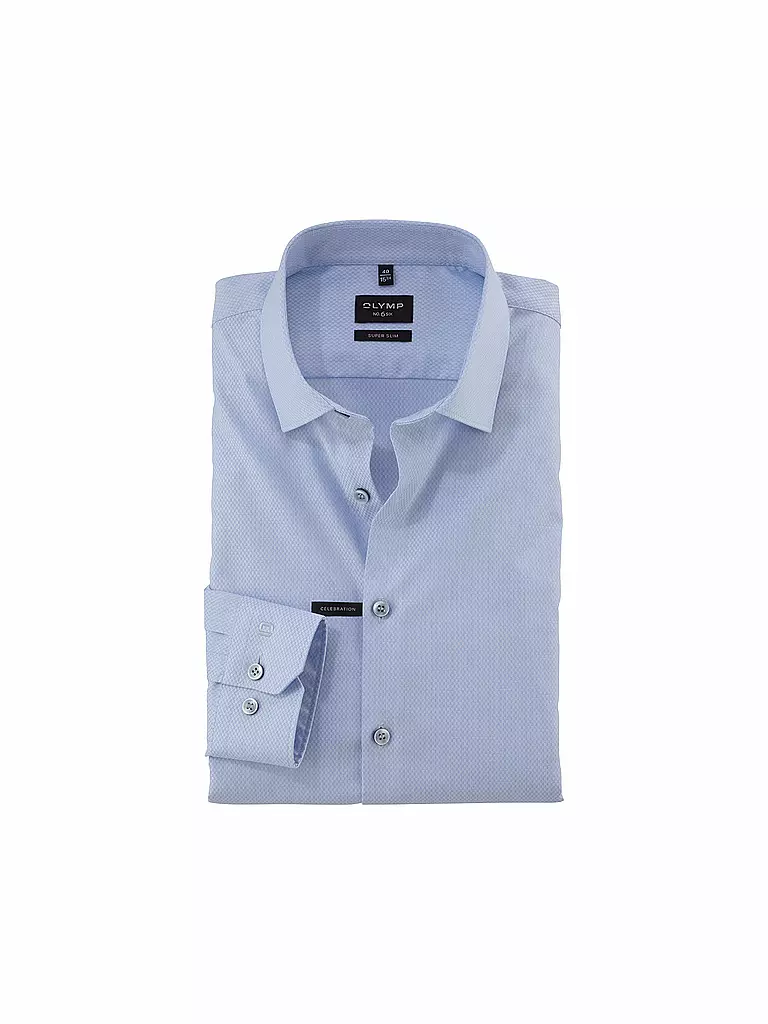 OLYMP NO.6 | Hemd Super Slim Fit  | hellblau