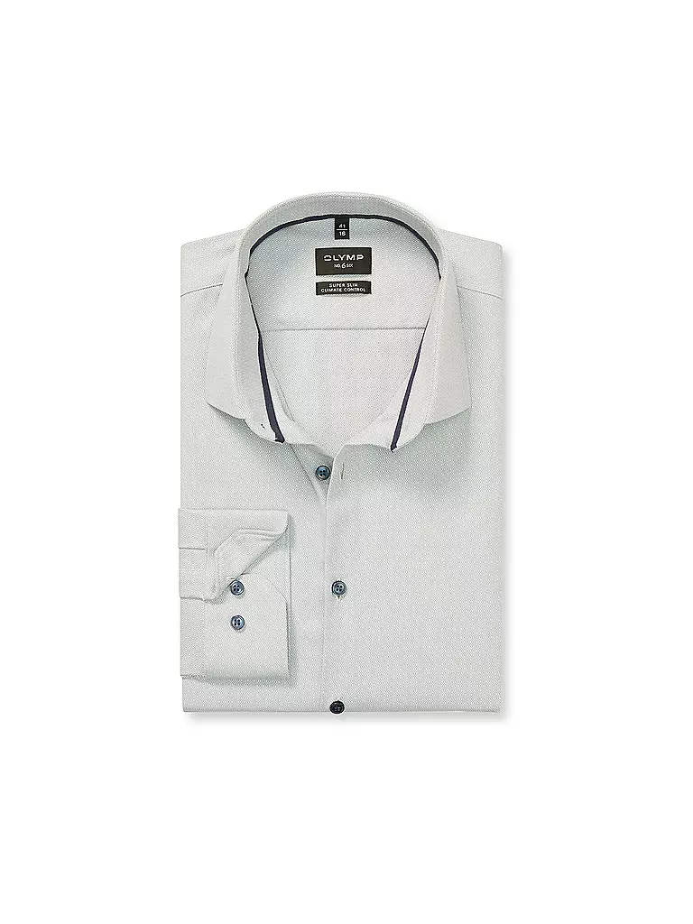 OLYMP NO.6 | Hemd Super Slim Fit  | hellgrün