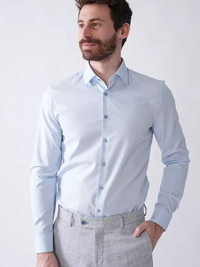 OLYMP NO.6 | Hemd Super Slim Fit  | hellblau