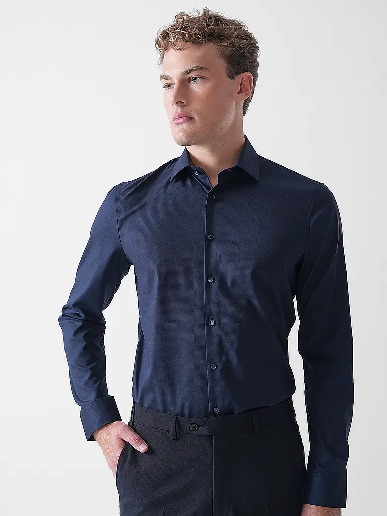 OLYMP NO.6 | Hemd Super Slim Fit  | dunkelblau