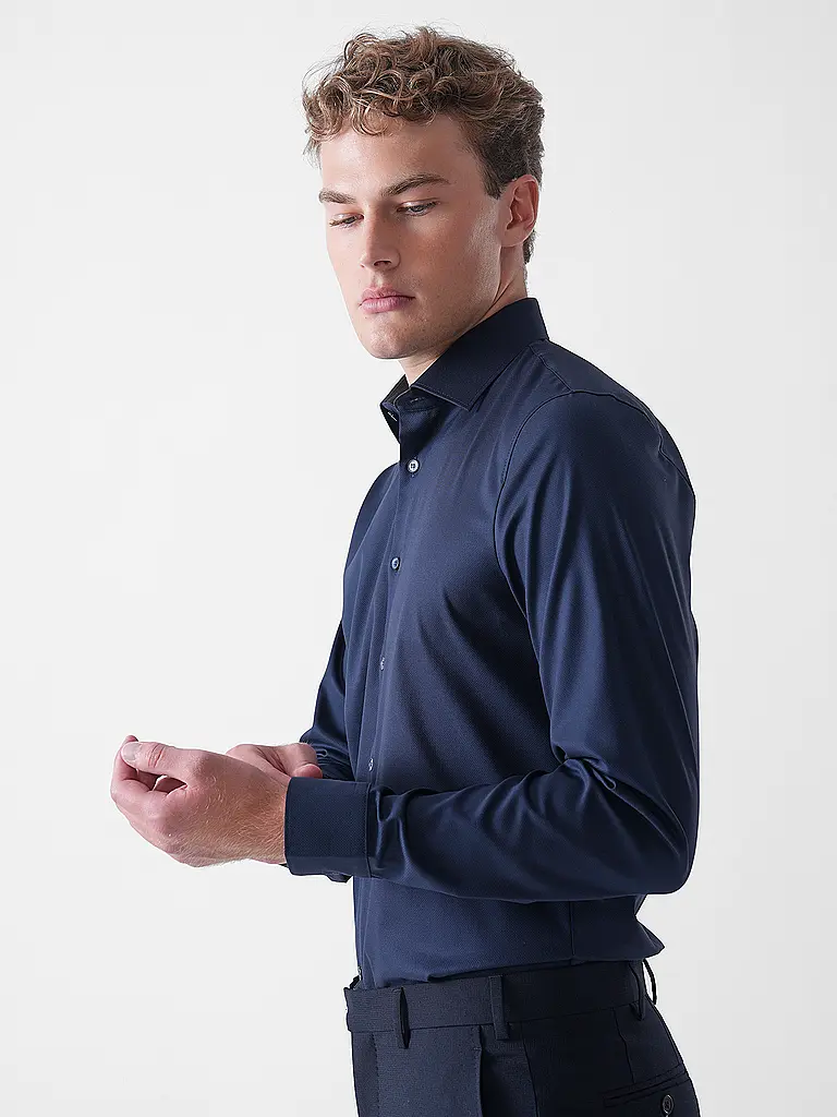 OLYMP NO.6 | Hemd Super Slim Fit  | dunkelblau