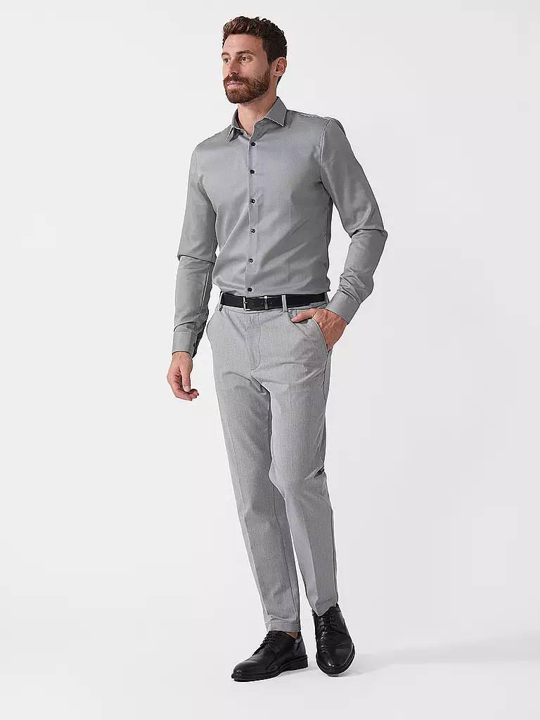 OLYMP NO.6 | Hemd Super Slim | schwarz