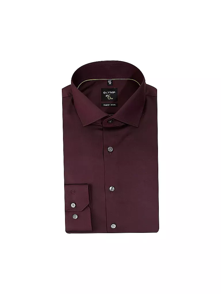 OLYMP NO.6 | Hemd Super-Slim-Fit | rot