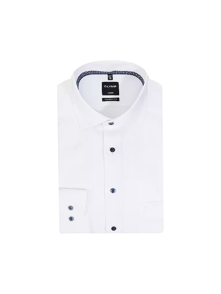 OLYMP | Hemd Modern Fit ( Extralange Ärmel ) | weiß