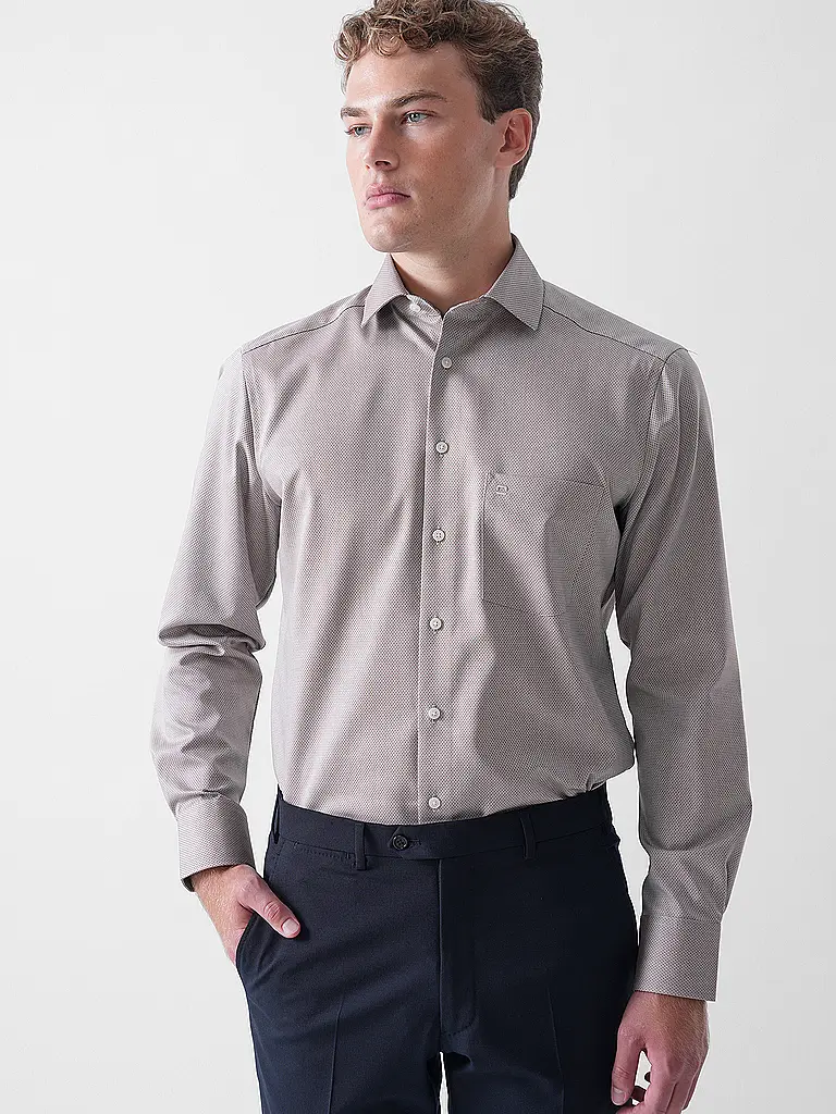 OLYMP | Hemd Modern Fit  | hellbraun
